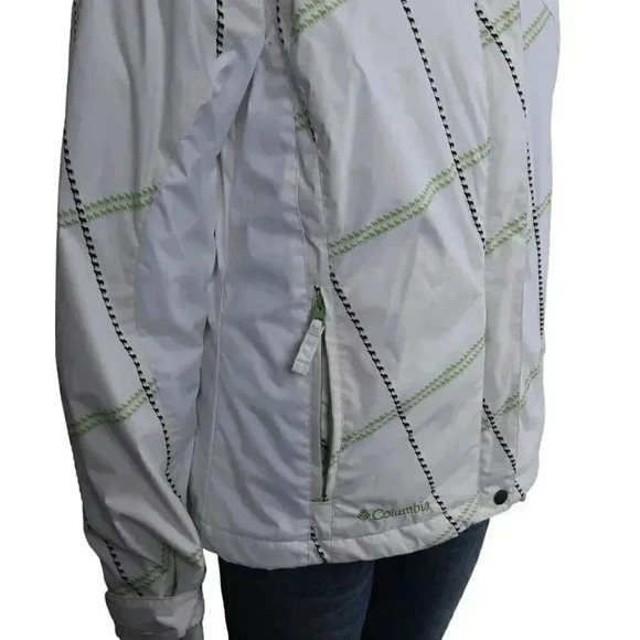 Columbia Ski Jacket Convert Snowboarding White Hood Size Medium - Picture 4 of 14